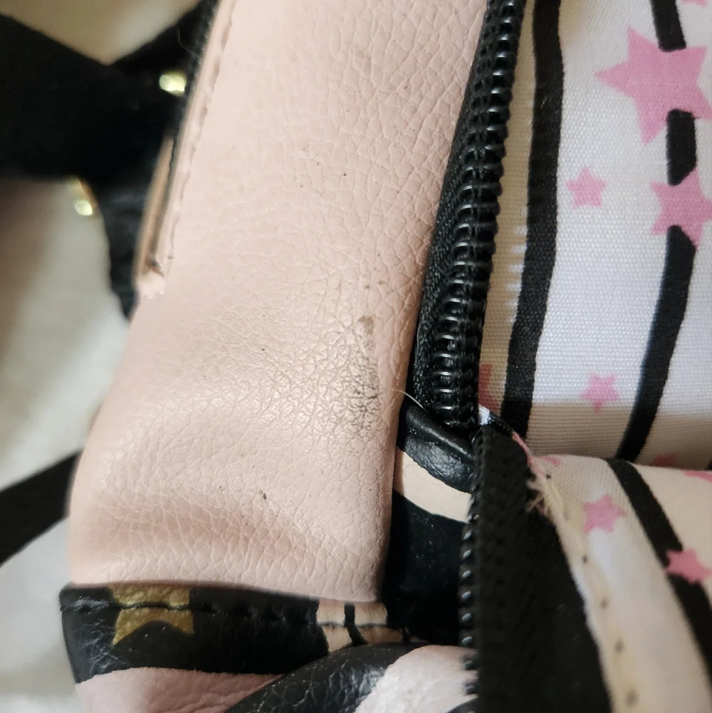 Betsey Johnson Unicorn Mini Backpack Pastel Striped Novelty
